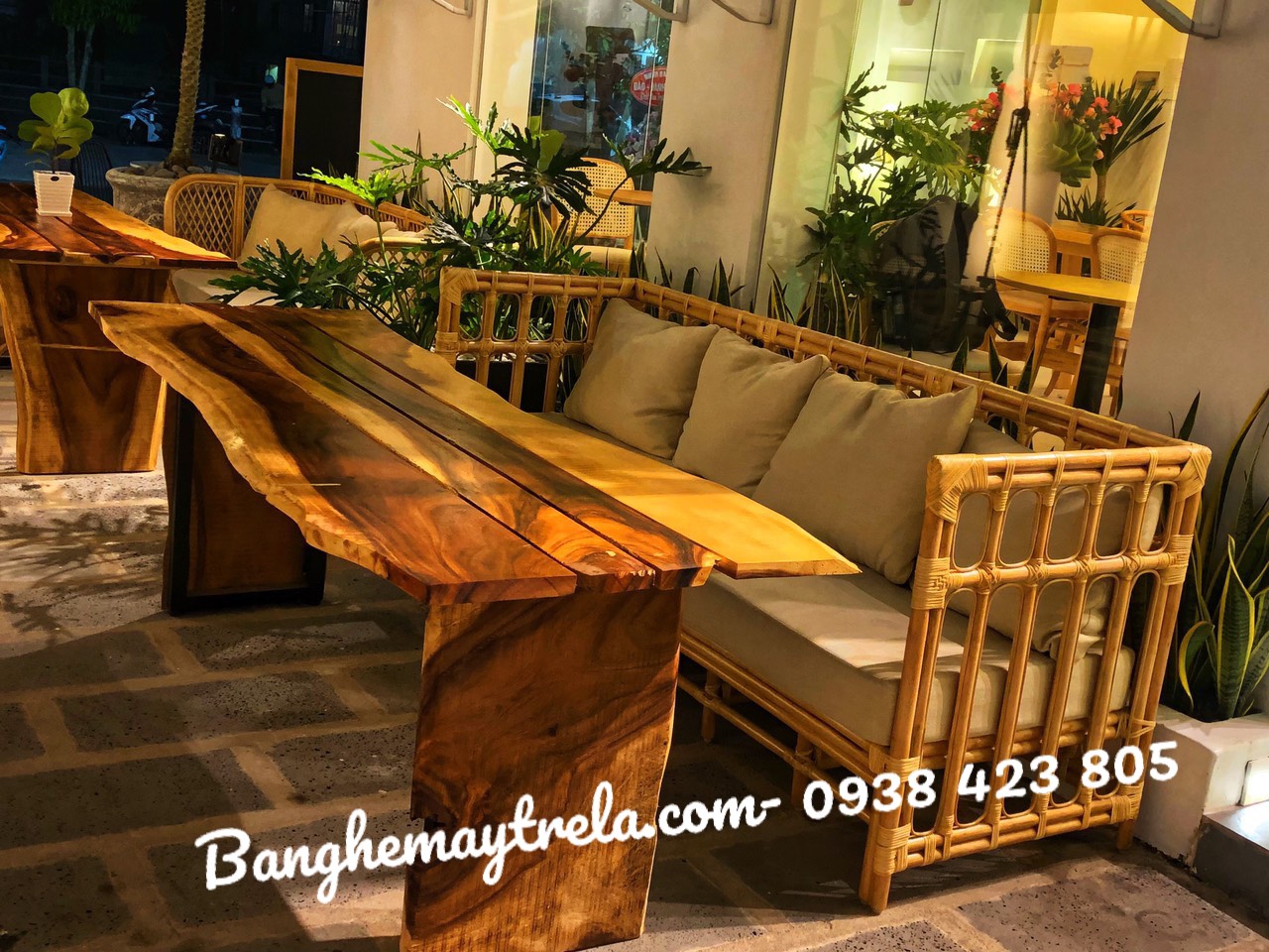 Sofa mây vuông hiện đại